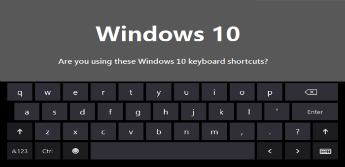 windows 10 keyboard shortcuts to desktop