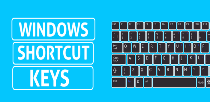 keyboard shortcuts in windows 7